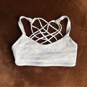 White Camo Lululemon Free to Be Bra